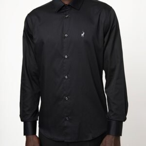 Polo Men's Custom Fit Greig Long Sleeve Shirt - Black
