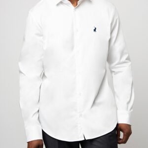 Polo Men's Custom Fit Greig Long Sleeve Shirt - White