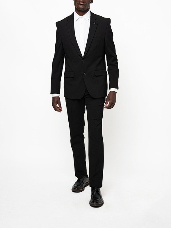 Polo Men's Slim Fit Suit - Black