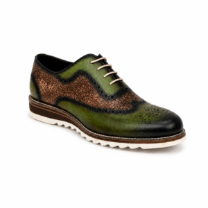Spretza Milano 0120 Green Leather Shoe