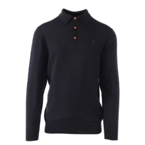 Pringle Gary Merino Long Sleeve Golfer — Black