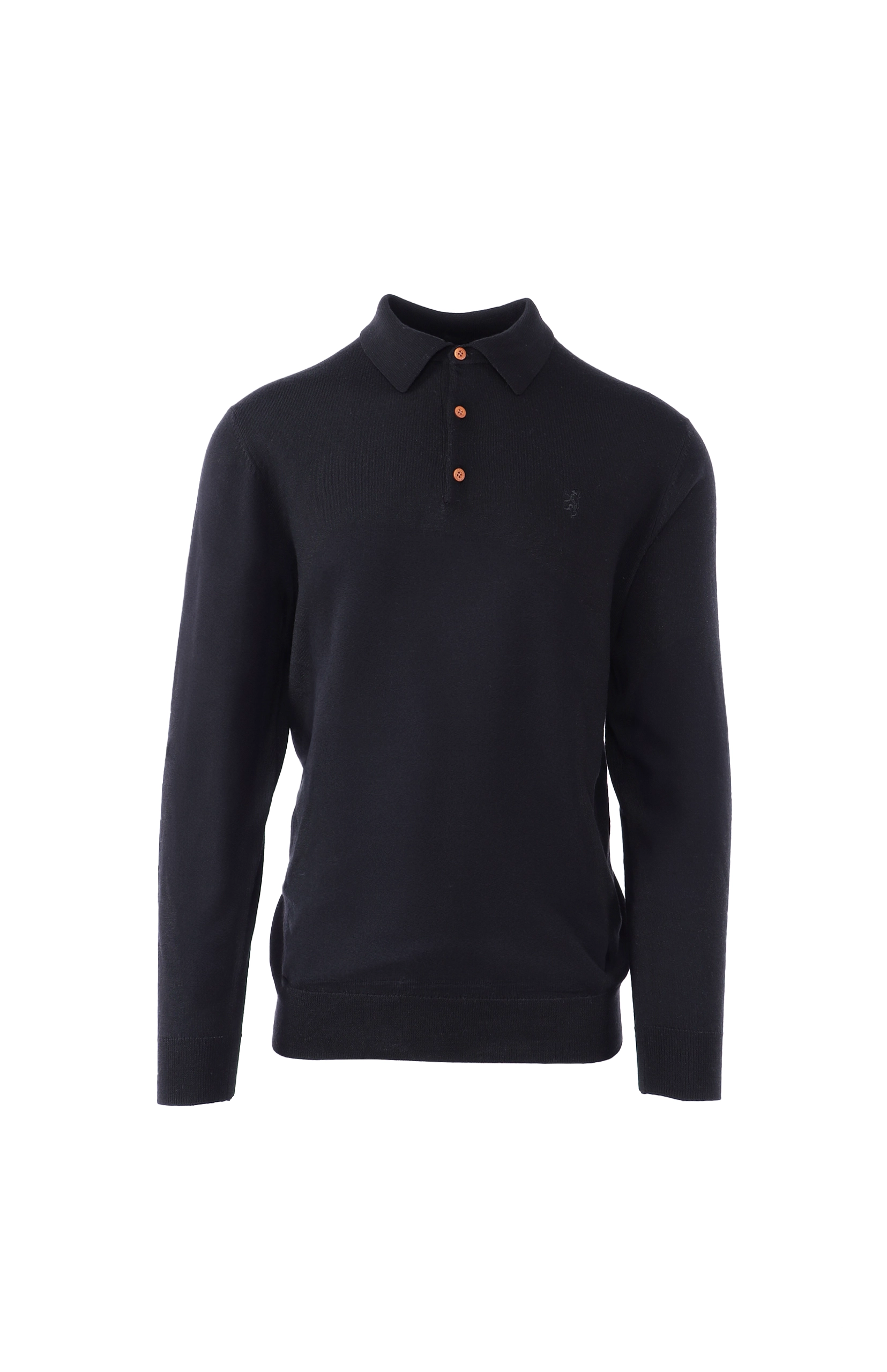 Pringle Gary Merino Long Sleeve Golfer — Black