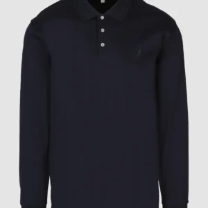 Pringle Donald Long Sleeve Golfer — Navy