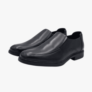 Hush Puppies Jerry Cow Crust Leather Slip-On Black