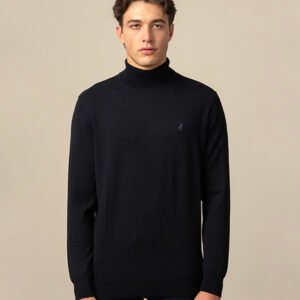 Polo Men's Roll Neck Long Sleeve Knitwear - Black