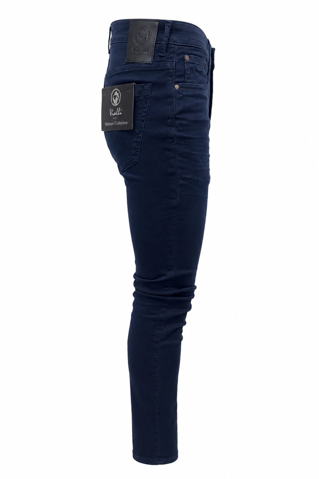 Vialli Grande Improved Sottle Slim-Fit Jeans Navy - Image 3