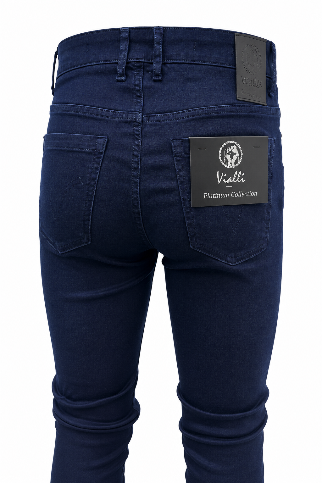 Vialli Grande Improved Sottle Slim-Fit Jeans Navy - Image 6