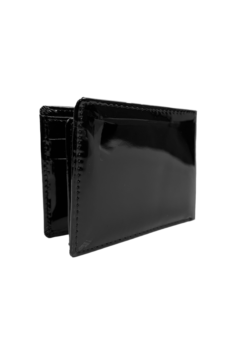 Vialli Milan Patent Tri-Fold Wallet Black - Image 2
