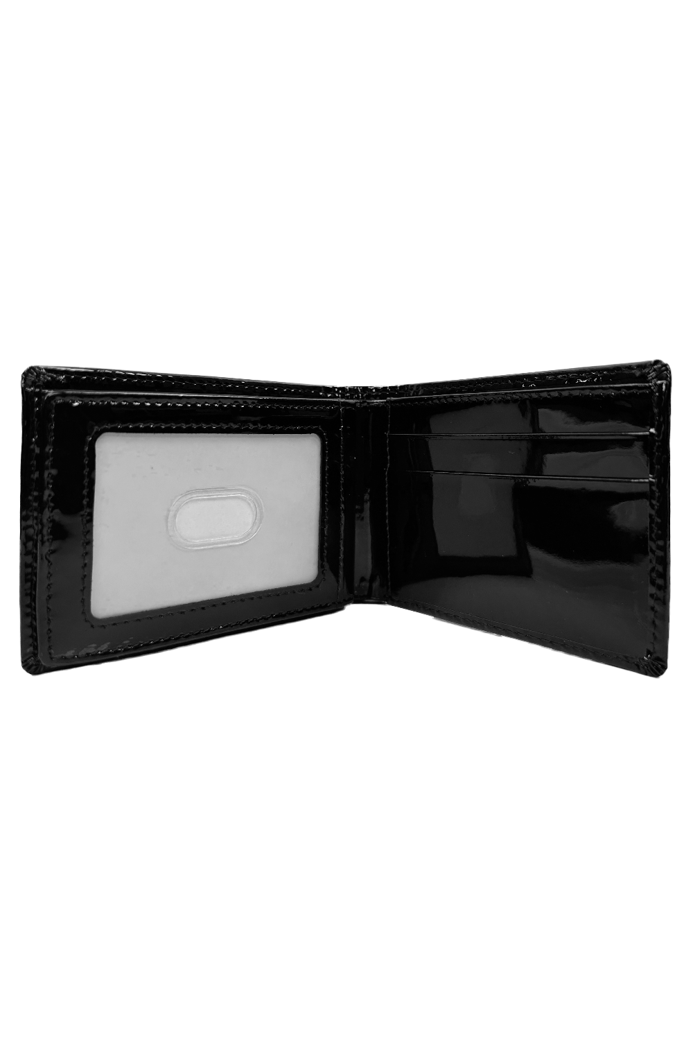 Vialli Milan Patent Tri-Fold Wallet Black - Image 5