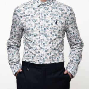 Polo Abstract Long Sleeve Shirt – Navy