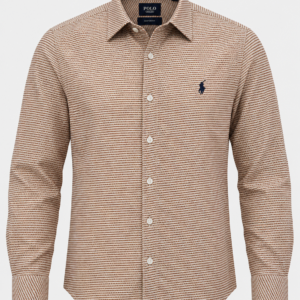 Polo 78702 Long Sleeve Micro Print Shirt - Orange