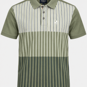 Polo Men’s Printed Stripe Golfer – Green