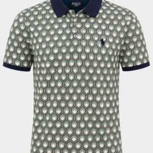 Polo Green Geo Print Short-Sleeve Golfer