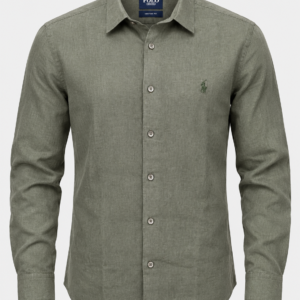 Polo 78695 Long Sleeve Linen Blend Shirt - Green